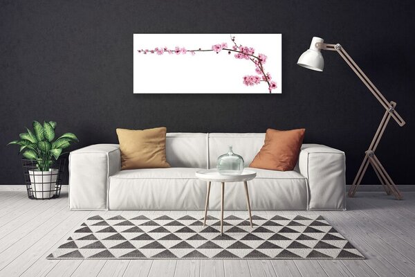 Tablou pe panza canvas Flori Floral Roz Alb