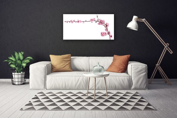 Tablou pe panza canvas Flori Floral Roz Alb