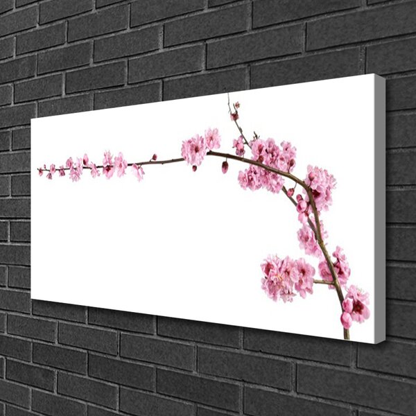 Tablou pe panza canvas Flori Floral Roz Alb