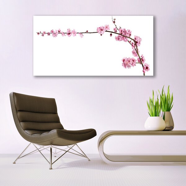 Tablou pe panza canvas Flori Floral Roz Alb