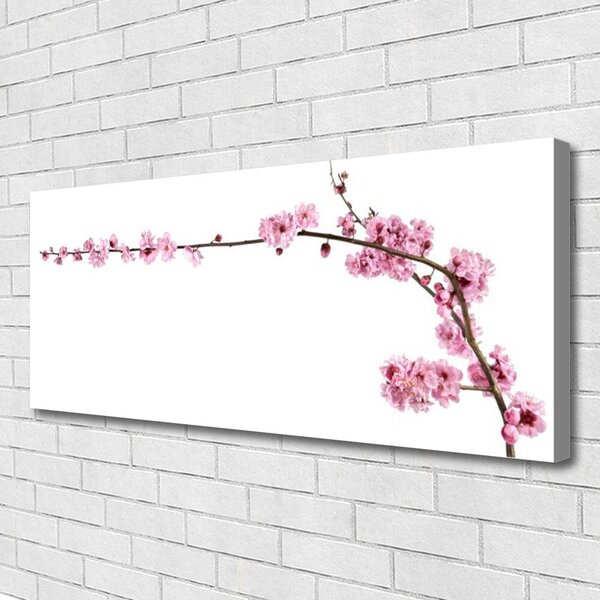 Tablou pe panza canvas Flori Floral Roz Alb