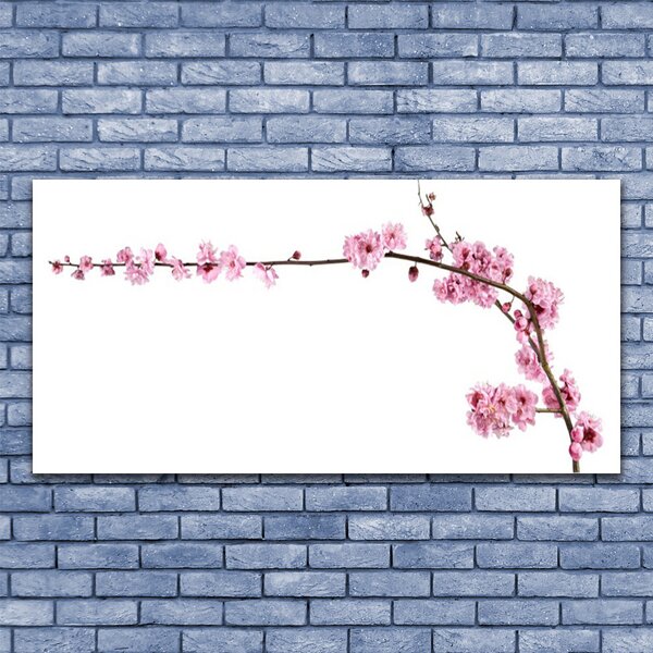 Tablou pe panza canvas Flori Floral Roz Alb