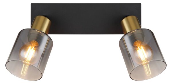 Globo Lighting Hollys lampă de tavan 2x40 W negru-auriu 54310-2