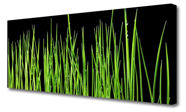 Tablou pe panza canvas Weed Floral Verde Negru