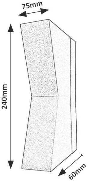 Rabalux Temse aplica exterior 2x3 W antracit 77066