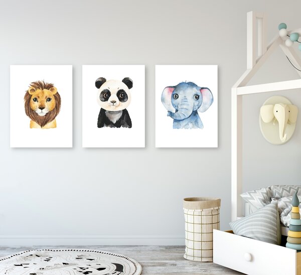 Set de tablouri pentru copii - Animale exotice