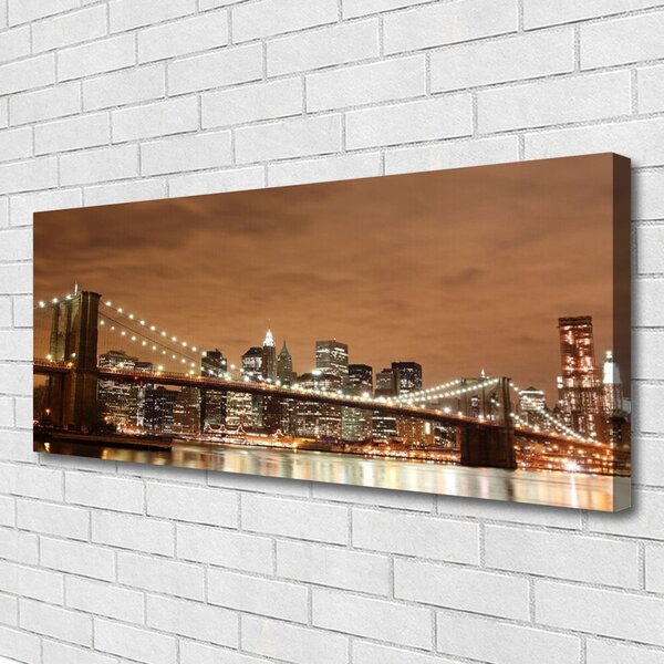 Tablou pe panza canvas Bridge City Arhitectura Sepia