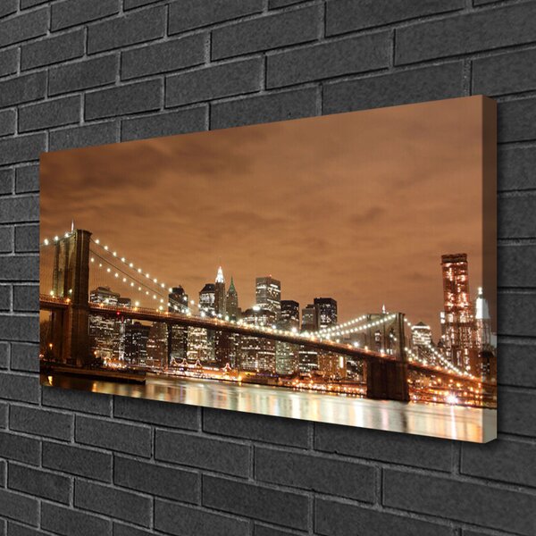Tablou pe panza canvas Bridge City Arhitectura Sepia