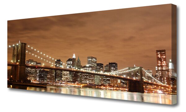 Tablou pe panza canvas Bridge City Arhitectura Sepia