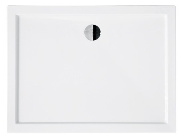 Besco Alpina Slimline cădiță de duș dreptunghiulară 100x80 cm alb #BAA-10814-P