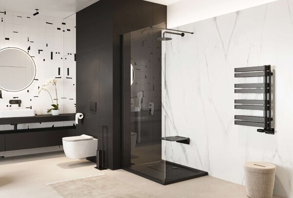 Excellent Vidoq perete cabină de duș walk-in 80 cm crom luciu/sticla transparentă KAEX.1512.0785.2000.06.01