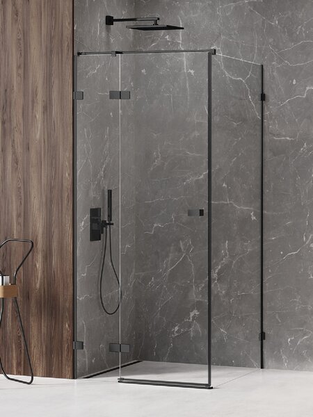 New Trendy Avexa Black cabină de duș 90x90 cm pătrat negru mat/sticlă transparentă EXK-1576