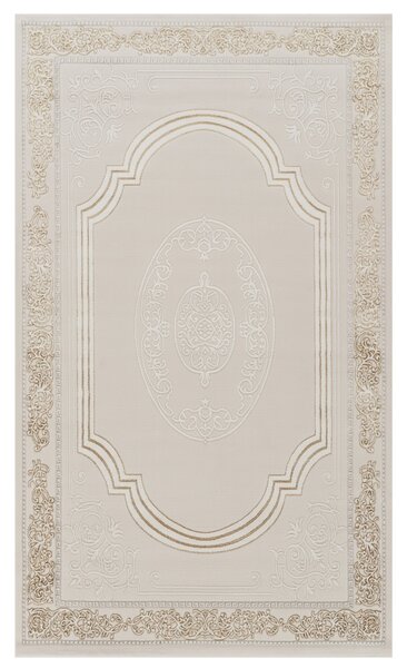 Covor Modern Living , Dormitor Dreptunghiular Asia F224A Gold (Alege dimensiunea: 100 x 200)