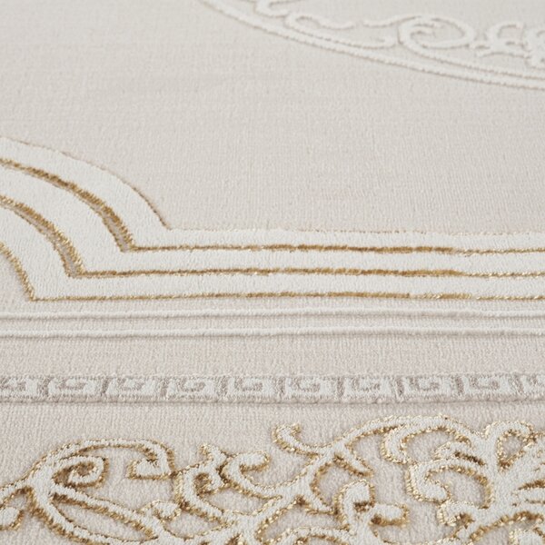 Covor Modern Living , Dormitor Dreptunghiular Asia F224A Gold (Alege dimensiunea: 100 x 200)