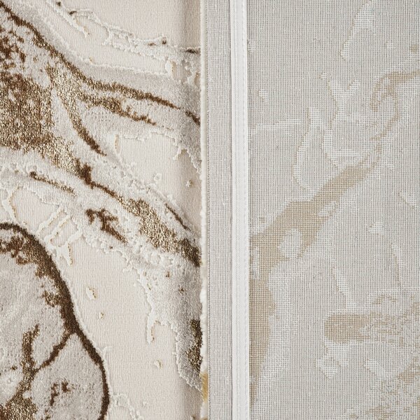 Covor Modern Living , Dormitor Dreptunghiular Asia F251B Gold (Alege dimensiunea: 100 x 200)