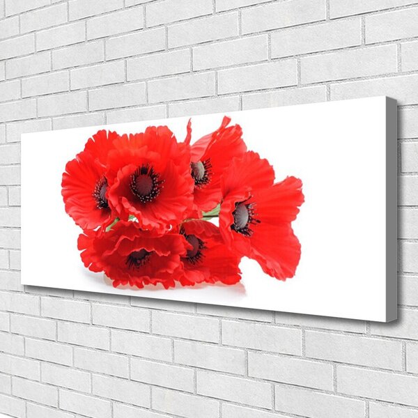 Tablou pe panza canvas Flori Floral Roșu Alb
