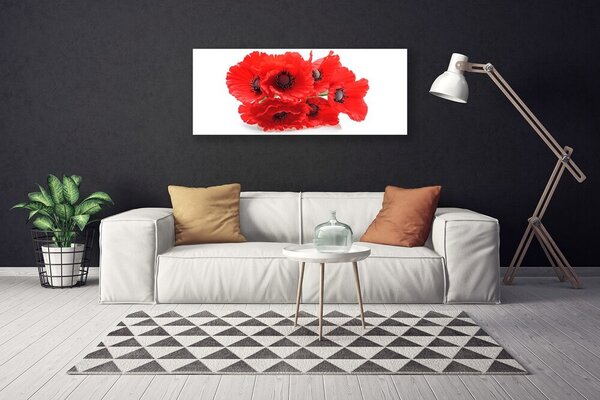 Tablou pe panza canvas Flori Floral Roșu Alb