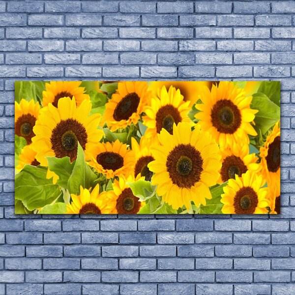 Tablou pe panza canvas Floarea soarelui Floral Galben Maro Verde