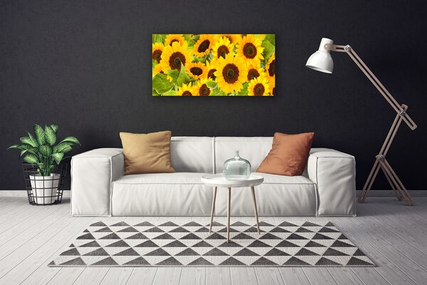 Tablou pe panza canvas Floarea soarelui Floral Galben Maro Verde