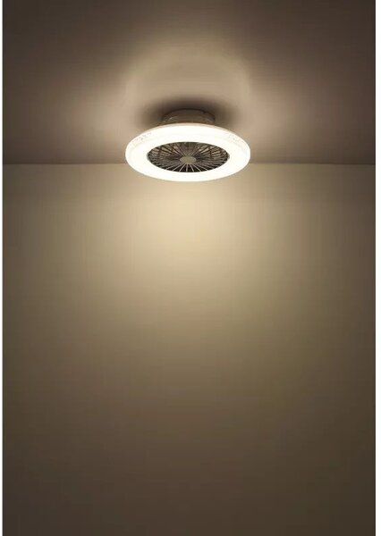 Globo Lighting Corusso lampă-ventilator de tavan 1x40 W alb-crom 03654