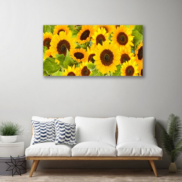 Tablou pe panza canvas Floarea soarelui Floral Galben Maro Verde