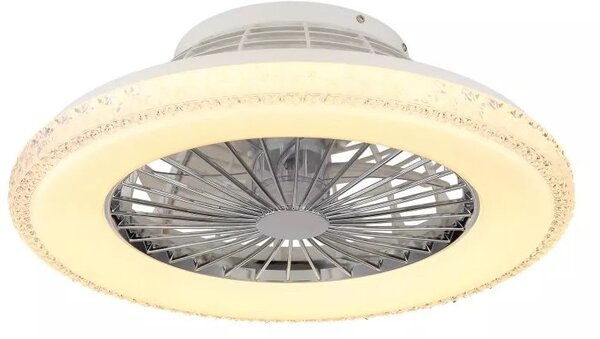 Globo Lighting Corusso lampă-ventilator de tavan 1x40 W alb-crom 03654