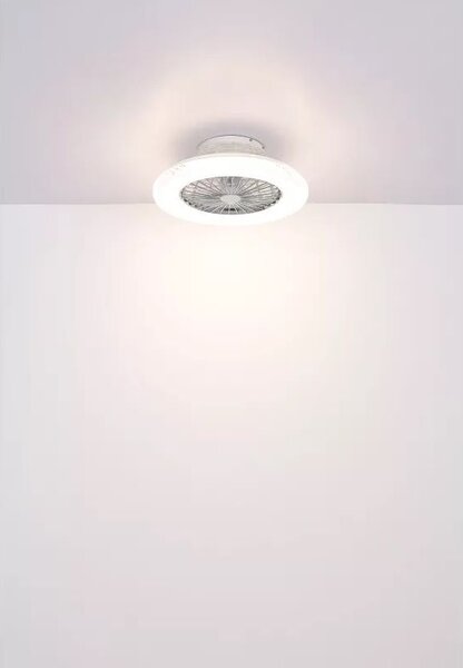 Globo Lighting Corusso lampă-ventilator de tavan 1x40 W alb-crom 03654