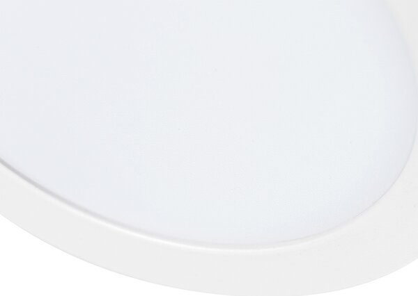 Set de 6 spoturi încastrate sau montate la suprafață albe 18 cm, inclusiv LED cu atenuare în 3 trepte până la cald - Trans