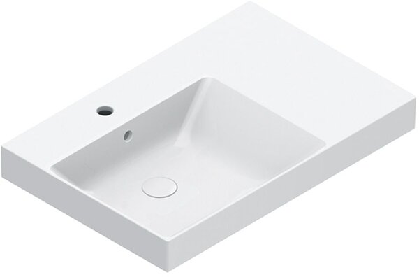 Catalano Zero lavoar 75x50 cm dreptunghiular de blat alb luciu 0120791001