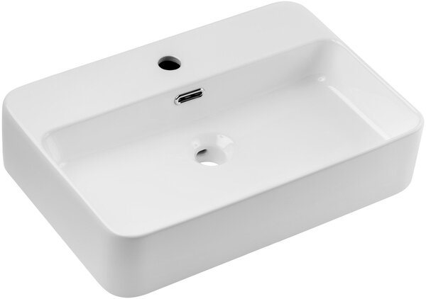 Comad Trust 2 lavoar 55x38 cm dreptunghiular de blat alb luciu TRUST 2 WHITE ( E-6282 )