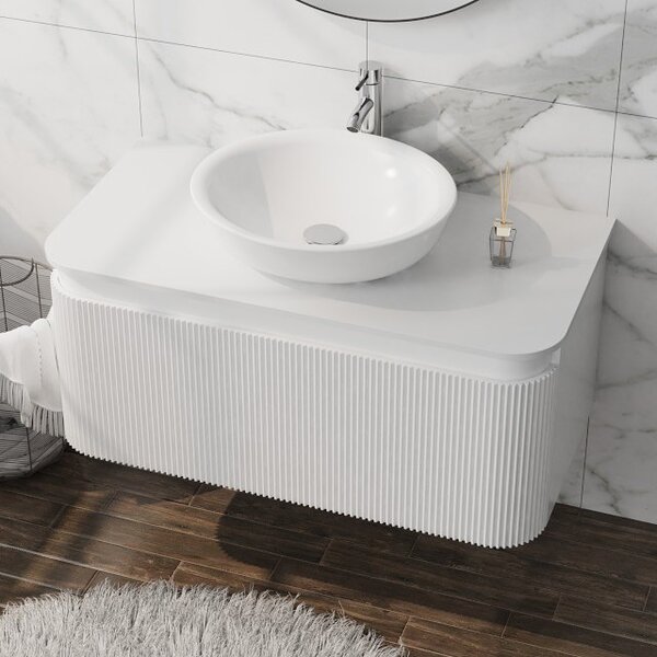 LaVita Vermont dulap cu blat 100x52x42 cm sub chiuveta pe perete alb 5900378339823