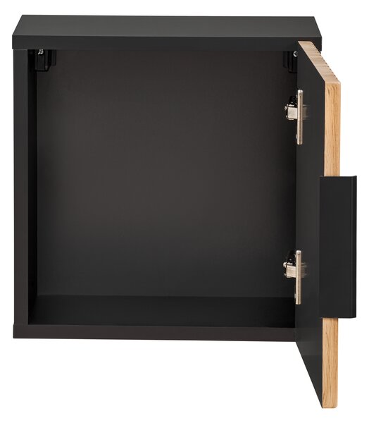 Comad Xilo dulap 35x35x22 cm laterala pe perete negru-gri-stejar XILO BLACK WOTAN 83-01-D-1D