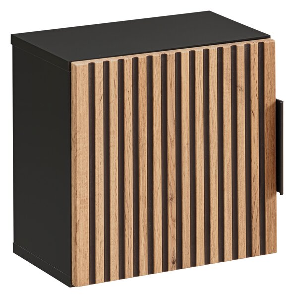 Comad Xilo dulap 35x35x22 cm laterala pe perete negru-gri-stejar XILO BLACK WOTAN 83-01-D-1D