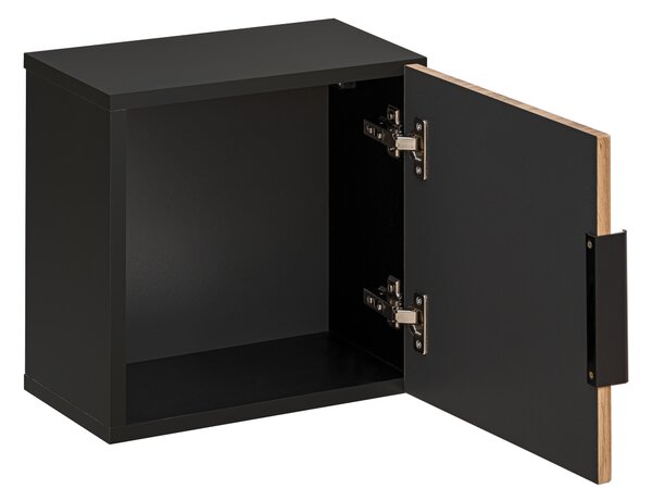Comad Xilo dulap 35x35x22 cm laterala pe perete negru-gri-stejar XILO BLACK WOTAN 83-01-D-1D