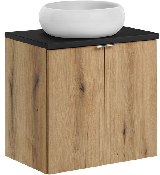 Set dulap Comad Nova Oak NOVA OAK A 82-60-2D, lavoar Comad Wiki UN-WIKI-SW, NOVA BLACK B 89-60