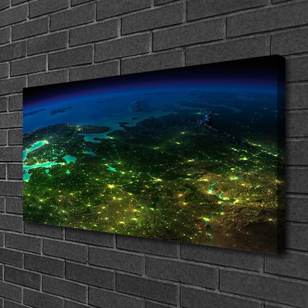 Tablou pe panza canvas Abstract Art Verde Albastru