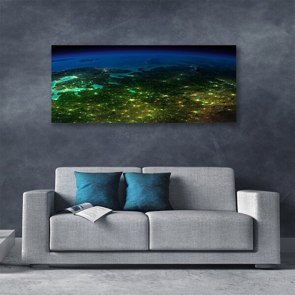 Tablou pe panza canvas Abstract Art Verde Albastru