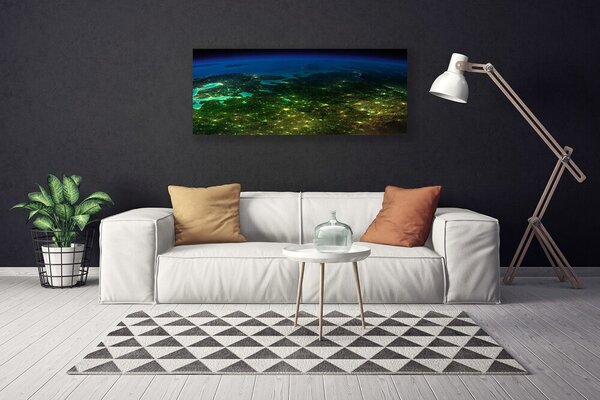Tablou pe panza canvas Abstract Art Verde Albastru