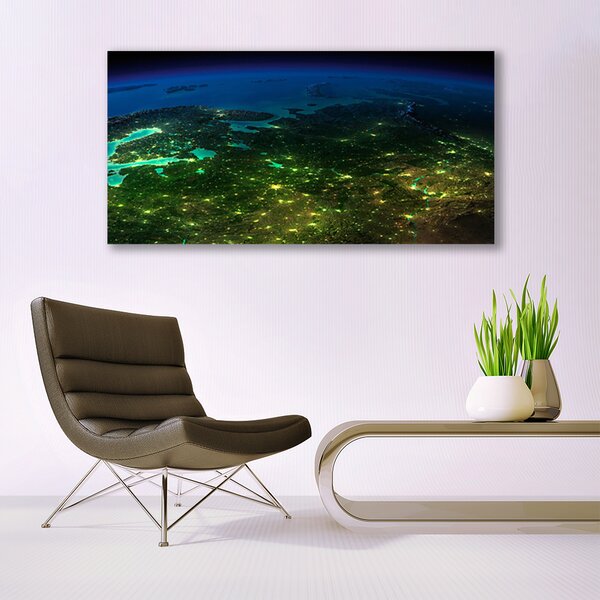 Tablou pe panza canvas Abstract Art Verde Albastru