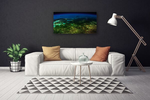 Tablou pe panza canvas Abstract Art Verde Albastru