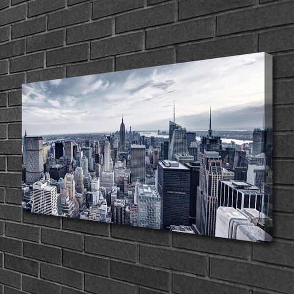 Tablou pe panza canvas Oraș Case Gray