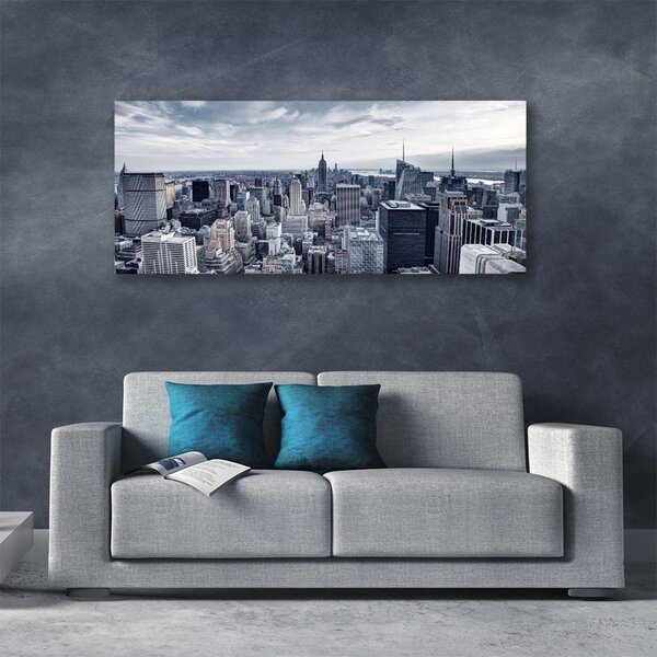Tablou pe panza canvas Oraș Case Gray