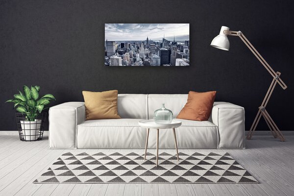 Tablou pe panza canvas Oraș Case Gray