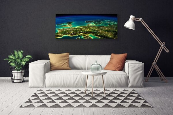 Tablou pe panza canvas Abstract Art Albastru Verde
