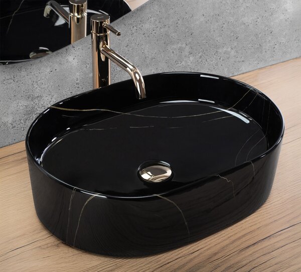 Lavoar pe blat Rea Nadia 50 Black Stone