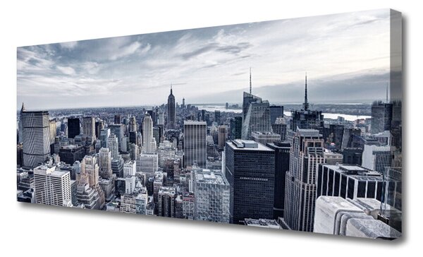 Tablou pe panza canvas Oraș Case Gray