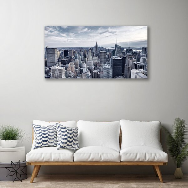 Tablou pe panza canvas Oraș Case Gray