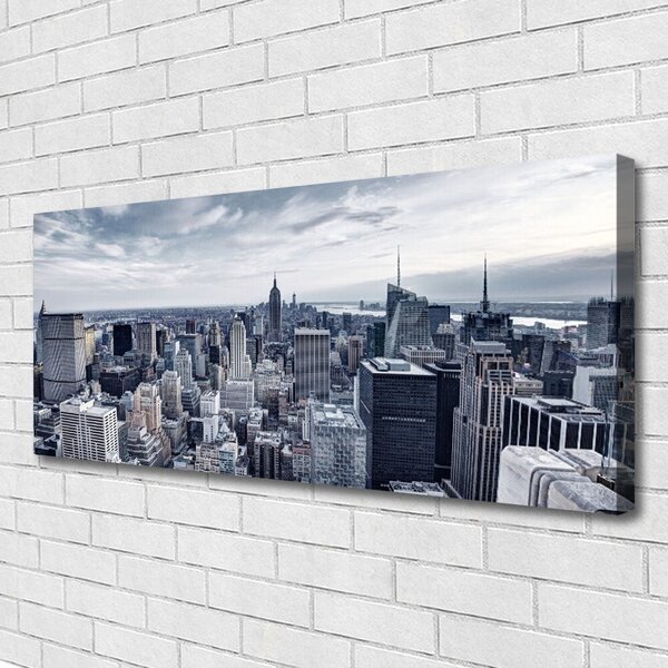 Tablou pe panza canvas Oraș Case Gray
