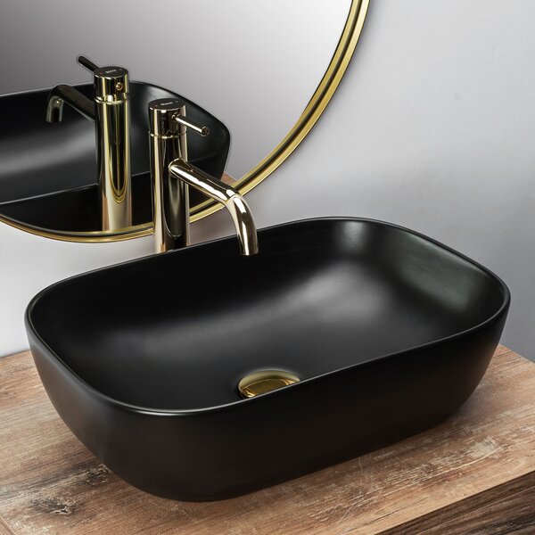 Lavoar pentru blat Rea Belinda Black Mat