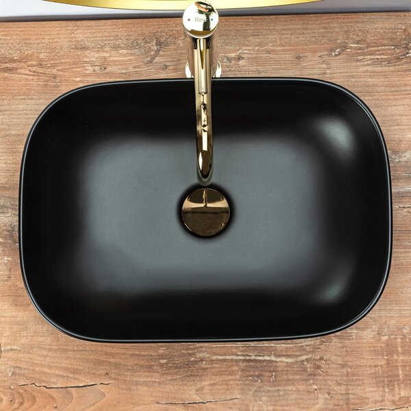 Lavoar pentru blat Rea Belinda Black Mat